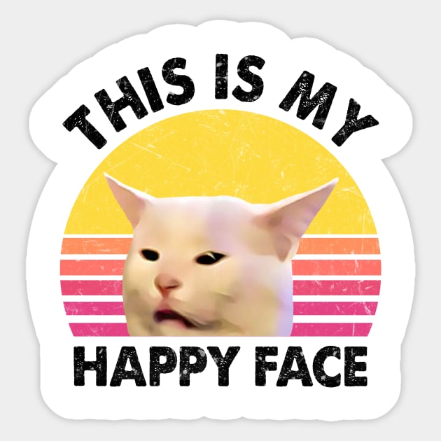 THIS IS MY HAPPY FACE Sticker by JohnetteMcdonnell
